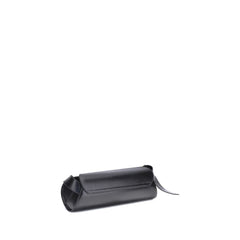 Jil Sander Black Calf Leather Bos Taurus Shoulder Bag