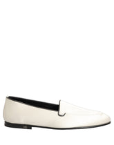 Dolce & Gabbana White Satin Logo Slip On Flats Loafers Shoes