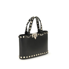 Valentino Garavani Black Calf Leather Bos Taurus Handbag