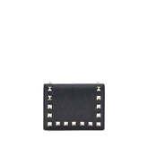 Valentino Garavani Black Calf Leather Bos Taurus Wallet