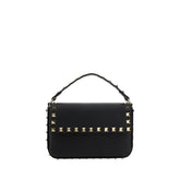 Valentino Garavani Black Calf Leather Bos Taurus Shoulder Bag