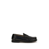 Premiata Black Calf Leather Bos Taurus Slip-On Loafers