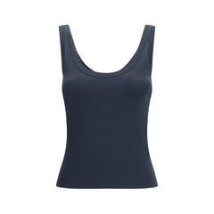 Brunello Cucinelli Blue Cotton Tank Tops