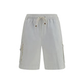 Brunello Cucinelli White Cotton Bermuda Shorts