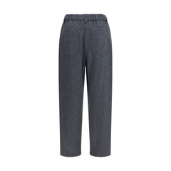Brunello Cucinelli Gray Wool Oves Aries Casual Pants