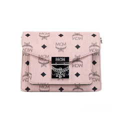 MCM Signature Patricia Leren Mini Flap Lock Crossbodytas