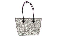Dooney & Bourke Disney Medium Minnie Mouse Line Art Coated Cotton Tote Handtas