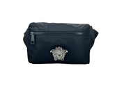 Versace Medusa Schwarze Nylon Gürteltasche Bauchtasche Hüfttasche