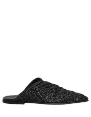 Dolce & Gabbana Black Mules Slides Slippers Men Flats Shoes