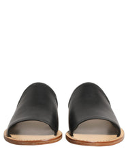 Dolce & Gabbana Brown Leather Slides Sandals Flats Men Shoes