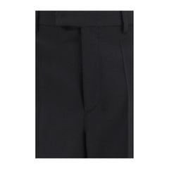 Valentino Garavani Black Wool Oves Aries Dress Pants