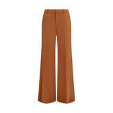 Chloé Orange Cotton Flared Pants