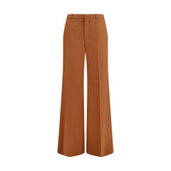 Chloé Orange Cotton Flared Pants