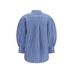 Ganni Blue Cotton Shirt