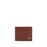 Valentino Garavani Bordeaux Calf Leather Bos Taurus Wallet