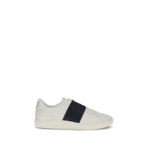 Valentino Garavani Blue Calf Leather Bos Taurus Low Top Sneakers