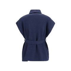 Brunello Cucinelli Blue Cotton Coat