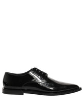 Dolce & Gabbana Black Leather Men Derby Dress Formal Shoes