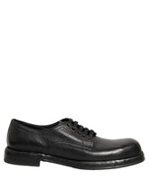 Dolce & Gabbana Black Leather Lace Up Derby Dress Men Shoes