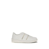 Valentino Garavani White Calf Leather Bos Taurus Sneakers