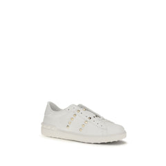 Valentino Garavani White Calf Leather Bos Taurus Sneakers