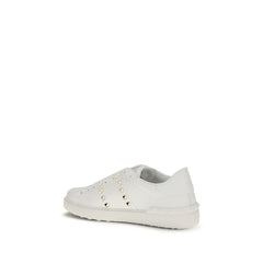 Valentino Garavani White Calf Leather Bos Taurus Sneakers
