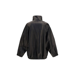 Brunello Cucinelli Black Lamb Ovis Aries Aries Leather Jacket