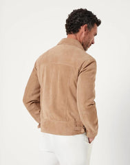 Brunello Cucinelli Bicolor Leather Leather Jacket