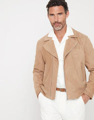 Brunello Cucinelli Bicolor Leather Leather Jacket
