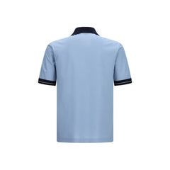 Ferragamo Blue Cotton Polo Shirt