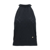 Balmain Zwart Wollen Oversized Mouwloos T-shirt