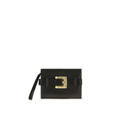 Balmain Black Lamb Ovis Aries Aries Clutch Bag