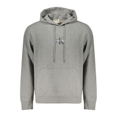 Calvin Klein Gray Cotton Men's Hoodie