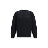 Balmain Black Cotton Sweatshirt
