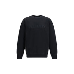 Balmain Black Cotton Sweatshirt