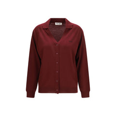 Miu Miu Bordeaux Wool Oves Aries Cardigan