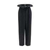 Khaite Black Wool Oves Aries Casual Pants