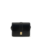 Khaite Black Calf Leather Bos Taurus Shoulder Bag