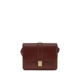 Khaite Bordeaux Calf Leather Bos Taurus Shoulder Bag