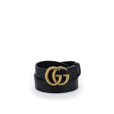 Gucci Black Calf Leather Bos Taurus Regular Belt