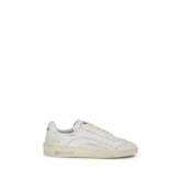 Dsquared² White Calf Leather Bos Taurus Low Top Sneakers