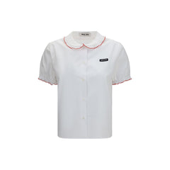 Miu Miu White Cotton Blouse
