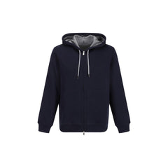 Brunello Cucinelli Blue Cotton Sweatshirt
