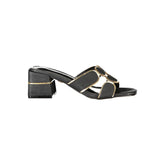 Laura Biagiotti Black Polyurethane Women's Sandal