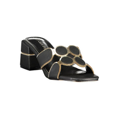 Laura Biagiotti Black Polyurethane Women's Sandal