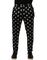 Dolce & Gabbana Black Silk Skinny Leg Dress Men Trouser Pants