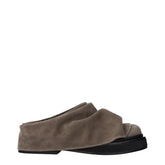 The Attico Gray Leather Slippers