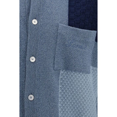 Laneus Blue Cotton Cardigan