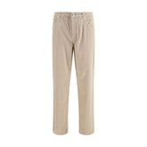 Brunello Cucinelli Beige Cotton Casual Pants