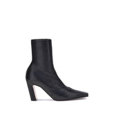 Khaite Black Calf Leather Bos Taurus Ankle Boots
